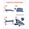 image:imageVEVOR Adirondack Ottoman 187L x 189W x 138H Inch HDPE Plastic Folding Adirondack Ottoman WeatherResistant Foot Rest for Adirondack Chair Widely Used for Outside Porch Pool Lawn Backyard BlueBlue