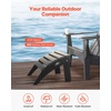 image:imageVEVOR Adirondack Ottoman 187L x 189W x 138H Inch HDPE Plastic Folding Adirondack Ottoman WeatherResistant Foot Rest for Adirondack Chair Widely Used for Outside Porch Pool Lawn Backyard BlueBlack