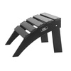 image:imageVEVOR Adirondack Ottoman 187L x 189W x 138H Inch HDPE Plastic Folding Adirondack Ottoman WeatherResistant Foot Rest for Adirondack Chair Widely Used for Outside Porch Pool Lawn Backyard BlueBlack