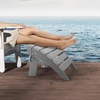 image:imageVEVOR Adirondack Ottoman 187L x 189W x 138H Inch HDPE Plastic Folding Adirondack Ottoman WeatherResistant Foot Rest for Adirondack Chair Widely Used for Outside Porch Pool Lawn Backyard BlueGray