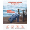 image:imageVEVOR Adirondack Ottoman 187L x 189W x 138H Inch HDPE Plastic Folding Adirondack Ottoman WeatherResistant Foot Rest for Adirondack Chair Widely Used for Outside Porch Pool Lawn Backyard BlueBlue