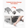 image:imageVEVOR Adirondack Ottoman 187L x 189W x 138H Inch HDPE Plastic Folding Adirondack Ottoman WeatherResistant Foot Rest for Adirondack Chair Widely Used for Outside Porch Pool Lawn Backyard BlueGray