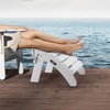 image:imageVEVOR Adirondack Ottoman 187L x 189W x 138H Inch HDPE Plastic Folding Adirondack Ottoman WeatherResistant Foot Rest for Adirondack Chair Widely Used for Outside Porch Pool Lawn Backyard BlueWhite