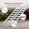 image:imageVEVOR Aluminum Ramps 1250lbs Straight Ramp with Treads and Load Straps Portable Loading Ramp for Motorcycles ATVs Trucks Lawn Mower Dirt Bike Garden Tractor 78 L x 12 W 2Pcs1250lbs