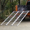 image:imageVEVOR Aluminum Ramps 1250lbs Straight Ramp with Treads and Load Straps Portable Loading Ramp for Motorcycles ATVs Trucks Lawn Mower Dirt Bike Garden Tractor 78 L x 12 W 2Pcs1500lbs