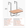 image:imageVEVOR Balcony Hanging Table 24 x 16 inch Metal Folding Balcony Railing Table 5Level Adjustable Fit Railing from 1 to 47 Serving for Outdoor Bar Patio amp Deck23 x 16 inch