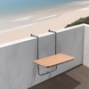 image:imageVEVOR Balcony Hanging Table 24 x 16 inch Metal Folding Balcony Railing Table 5Level Adjustable Fit Railing from 1 to 47 Serving for Outdoor Bar Patio amp Deck23 x 16 inch