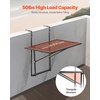 image:imageVEVOR Balcony Hanging Table 24 x 16 inch Metal Folding Balcony Railing Table 5Level Adjustable Fit Railing from 1 to 47 Serving for Outdoor Bar Patio amp Deck24 x 16 inch