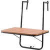 image:imageVEVOR Balcony Hanging Table 24 x 16 inch Metal Folding Balcony Railing Table 5Level Adjustable Fit Railing from 1 to 47 Serving for Outdoor Bar Patio amp Deck23 x 16 inch