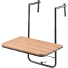image:imageVEVOR Balcony Hanging Table 24 x 16 inch Metal Folding Balcony Railing Table 5Level Adjustable Fit Railing from 1 to 47 Serving for Outdoor Bar Patio amp Deck23 x 16 inch