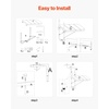 image:imageVEVOR Balcony Hanging Table 24 x 16 inch Metal Folding Balcony Railing Table 5Level Adjustable Fit Railing from 1 to 47 Serving for Outdoor Bar Patio amp Deck23 x 16 inch