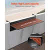 image:imageVEVOR Balcony Hanging Table 24 x 16 inch Metal Folding Balcony Railing Table 5Level Adjustable Fit Railing from 1 to 47 Serving for Outdoor Bar Patio amp Deck315 x 12 inch