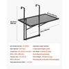 image:imageVEVOR Balcony Hanging Table 24 x 16 inch Metal Folding Balcony Railing Table 5Level Adjustable Fit Railing from 1 to 47 Serving for Outdoor Bar Patio amp Deck24 x 16 inch