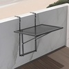 image:imageVEVOR Balcony Hanging Table 24 x 16 inch Metal Folding Balcony Railing Table 5Level Adjustable Fit Railing from 1 to 47 Serving for Outdoor Bar Patio amp Deck24 x 16 inch