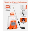 image:imageVEVOR Battery Powered Backpack Sprayer 4 Gallons Electric Lawn Sprayer with 8 Nozzles amp 2 Telescopic Wands 90PSI Adjustable Pressure 46 Hour Runtime Yard Sprayers for Lawn and Garden