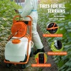 image:imageVEVOR BatteryPowered Sprayer with Wheeled Cart 10 Gallons Electric Weed Sprayer Adjustable 080 PSI Yard Lawn Sprayers with Wheels 5 Nozzles amp 98ft Hose 36H Spray Time for Weeding Cleaning15 GalCustom Bulit Cart