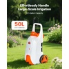 image:imageVEVOR BatteryPowered Sprayer with Wheeled Cart 10 Gallons Electric Weed Sprayer Adjustable 080 PSI Yard Lawn Sprayers with Wheels 5 Nozzles amp 98ft Hose 36H Spray Time for Weeding Cleaning131 Gal