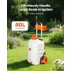 image:imageVEVOR BatteryPowered Sprayer with Wheeled Cart 10 Gallons Electric Weed Sprayer Adjustable 080 PSI Yard Lawn Sprayers with Wheels 5 Nozzles amp 98ft Hose 36H Spray Time for Weeding Cleaning10 Gal
