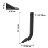 image:imageVEVOR Box Blade Shank 18 Scarifier Shank 4 Holes Box Scraper Shank Ripper Shank with Removable Tapered Teeth and Pins Adjustable Shanks Assembly for Replacement Digging Plowing 6PCS18 4PCS