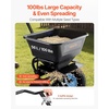 image:imageVEVOR Broadcast Spreader 100LBS Capacity WalkBehind Push Spreader 098ft Spreading Width 13 in All Terrain Pneumatic Tires Fertilizer Spreaders with Hopper Grate for Seed Salt Ice Melt