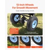 image:imageVEVOR Broadcast Spreader 100LBS Capacity WalkBehind Push Spreader 098ft Spreading Width 13 in All Terrain Pneumatic Tires Fertilizer Spreaders with Hopper Grate for Seed Salt Ice Melt