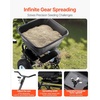 image:imageVEVOR Broadcast Spreader 100LBS Capacity WalkBehind Push Spreader 098ft Spreading Width 13 in All Terrain Pneumatic Tires Fertilizer Spreaders with Hopper Grate for Seed Salt Ice Melt