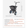 image:imageVEVOR Broadcast Spreader 100LBS Capacity WalkBehind Push Spreader 098ft Spreading Width 13 in All Terrain Pneumatic Tires Fertilizer Spreaders with Hopper Grate for Seed Salt Ice Melt