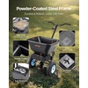 image:imageVEVOR Broadcast Spreader 100LBS Capacity WalkBehind Push Spreader 098ft Spreading Width 13 in All Terrain Pneumatic Tires Fertilizer Spreaders with Hopper Grate for Seed Salt Ice Melt