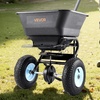 image:imageVEVOR Broadcast Spreader 100LBS Capacity WalkBehind Push Spreader 098ft Spreading Width 13 in All Terrain Pneumatic Tires Fertilizer Spreaders with Hopper Grate for Seed Salt Ice Melt