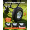 image:imageVEVOR Broadcast Spreader 12ft Spreading Width Push Broadcast Spreader with 13 AllTerrain Tires Adjustable Flow Control 130lbs Capacity Hopper Lawn Spreaders for Fertilizer Seed Ice Melt