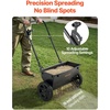 image:imageVEVOR Broadcast Spreader 50LBS Capacity Drop Spreader with Hopper Grate 18 in Spreading Width amp 30 Settings 10 in All Terrain Tires Garden amp Lawn Spreaders for Seed Fertilizer
