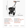 image:imageVEVOR Broadcast Spreader 98ft Spreading Width Push Broadcast Spreader with 10 AllTerrain Tires Adjustable Flow Control 15lbs Capacity Hopper Lawn Spreaders for Fertilizer Seed Small Home Use