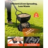 image:imageVEVOR Broadcast Spreader 98ft Spreading Width Push Broadcast Spreader with 10 AllTerrain Tires Adjustable Flow Control 15lbs Capacity Hopper Lawn Spreaders for Fertilizer Seed Small Home Use