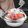 image:imageVEVOR Bud Leaf Bowl Trimmer 24 Spin Cutting Machine with Clear Visibility Dome Sharp Stainless Steel Blades Wet amp Dry Trimming for Buds Leaves Hydroponics Solid Metal Gear Box and Hand PrunerSilver