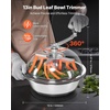 image:imageVEVOR Bud Leaf Bowl Trimmer 24 Spin Cutting Machine with Clear Visibility Dome Sharp Stainless Steel Blades Wet amp Dry Trimming for Buds Leaves Hydroponics Solid Metal Gear Box and Hand PrunerSilver