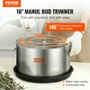 image:imageVEVOR Bud Leaf Bowl Trimmer 24 Spin Cutting Machine with Clear Visibility Dome Sharp Stainless Steel Blades Wet amp Dry Trimming for Buds Leaves Hydroponics Solid Metal Gear Box and Hand PrunerSilver