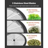 image:imageVEVOR Bud Leaf Bowl Trimmer 24 Spin Cutting Machine with Clear Visibility Dome Sharp Stainless Steel Blades Wet amp Dry Trimming for Buds Leaves Hydroponics Solid Metal Gear Box and Hand PrunerSilver