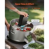 image:imageVEVOR Bud Leaf Bowl Trimmer 24 Spin Cutting Machine with Clear Visibility Dome Sharp Stainless Steel Blades Wet amp Dry Trimming for Buds Leaves Hydroponics Solid Metal Gear Box and Hand PrunerSilver