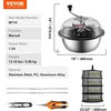 image:imageVEVOR Bud Leaf Bowl Trimmer 24 Spin Cutting Machine with Clear Visibility Dome Sharp Stainless Steel Blades Wet amp Dry Trimming for Buds Leaves Hydroponics Solid Metal Gear Box and Hand PrunerSilver