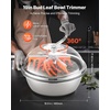 image:imageVEVOR Bud Leaf Bowl Trimmer 24 Spin Cutting Machine with Clear Visibility Dome Sharp Stainless Steel Blades Wet amp Dry Trimming for Buds Leaves Hydroponics Solid Metal Gear Box and Hand PrunerSilver