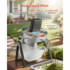image:imageVEVOR Bud Leaf Bowl Trimmer 24 Spin Cutting Machine with Clear Visibility Dome Sharp Stainless Steel Blades Wet amp Dry Trimming for Buds Leaves Hydroponics Solid Metal Gear Box and Hand PrunerSilver