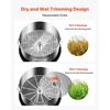 image:imageVEVOR Bud Leaf Bowl Trimmer 24 Spin Cutting Machine with Clear Visibility Dome Sharp Stainless Steel Blades Wet amp Dry Trimming for Buds Leaves Hydroponics Solid Metal Gear Box and Hand PrunerSilver