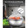 image:imageVEVOR Bud Leaf Bowl Trimmer 24 Spin Cutting Machine with Clear Visibility Dome Sharp Stainless Steel Blades Wet amp Dry Trimming for Buds Leaves Hydroponics Solid Metal Gear Box and Hand PrunerSilver