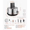 image:imageVEVOR Bud Leaf Bowl Trimmer 24 Spin Cutting Machine with Clear Visibility Dome Sharp Stainless Steel Blades Wet amp Dry Trimming for Buds Leaves Hydroponics Solid Metal Gear Box and Hand PrunerSilver
