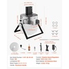image:imageVEVOR Bud Leaf Bowl Trimmer 24 Spin Cutting Machine with Clear Visibility Dome Sharp Stainless Steel Blades Wet amp Dry Trimming for Buds Leaves Hydroponics Solid Metal Gear Box and Hand PrunerSilver