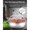 image:imageVEVOR Bud Leaf Bowl Trimmer 24 Spin Cutting Machine with Clear Visibility Dome Sharp Stainless Steel Blades Wet amp Dry Trimming for Buds Leaves Hydroponics Solid Metal Gear Box and Hand PrunerSilver