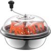 image:imageVEVOR Bud Leaf Bowl Trimmer 24 Spin Cutting Machine with Clear Visibility Dome Sharp Stainless Steel Blades Wet amp Dry Trimming for Buds Leaves Hydroponics Solid Metal Gear Box and Hand PrunerSilver