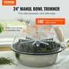 image:imageVEVOR Bud Leaf Bowl Trimmer 24 Spin Cutting Machine with Clear Visibility Dome Sharp Stainless Steel Blades Wet amp Dry Trimming for Buds Leaves Hydroponics Solid Metal Gear Box and Hand PrunerSilver