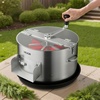 image:imageVEVOR Bud Leaf Bowl Trimmer 24 Spin Cutting Machine with Clear Visibility Dome Sharp Stainless Steel Blades Wet amp Dry Trimming for Buds Leaves Hydroponics Solid Metal Gear Box and Hand PrunerSilver