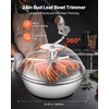 image:imageVEVOR Bud Leaf Bowl Trimmer 24 Spin Cutting Machine with Clear Visibility Dome Sharp Stainless Steel Blades Wet amp Dry Trimming for Buds Leaves Hydroponics Solid Metal Gear Box and Hand PrunerSilver